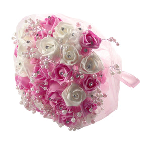 Rosebud, Diamante and Pearl Bridal Bouquet