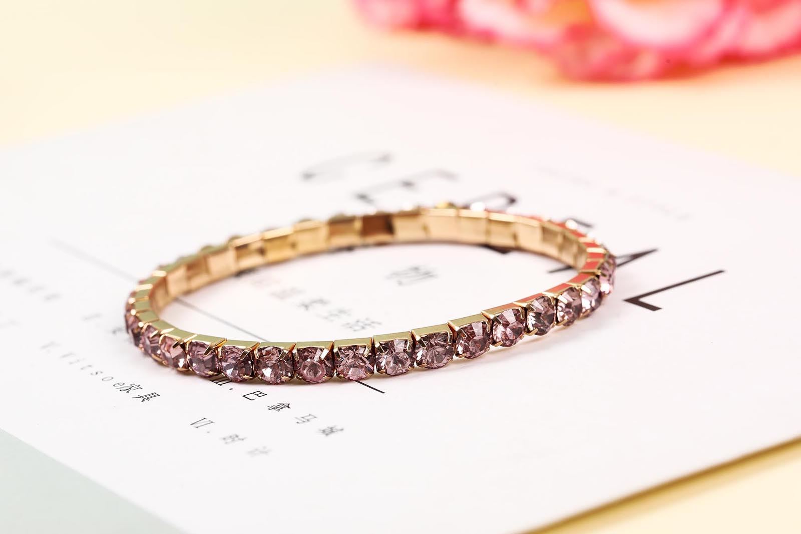 Elasticated Corsage Rhinestone Bracelet
