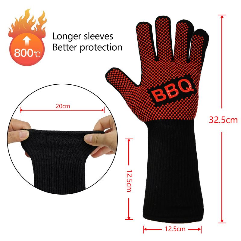 Pair of Extreme Heat-Resistant 800c Gloves