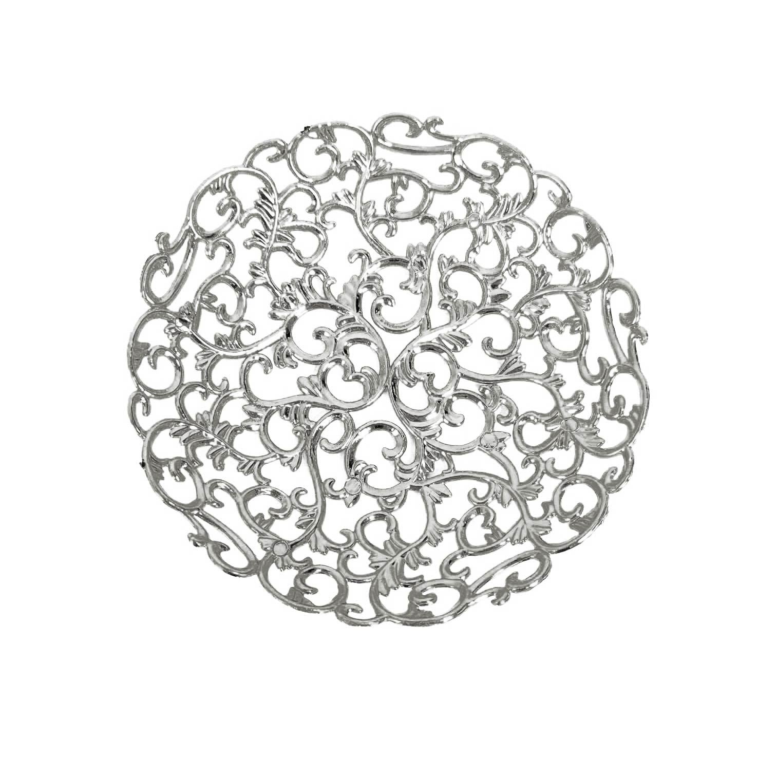 Mini Ornate Lace Effect Plastic Canape Serving Dishes