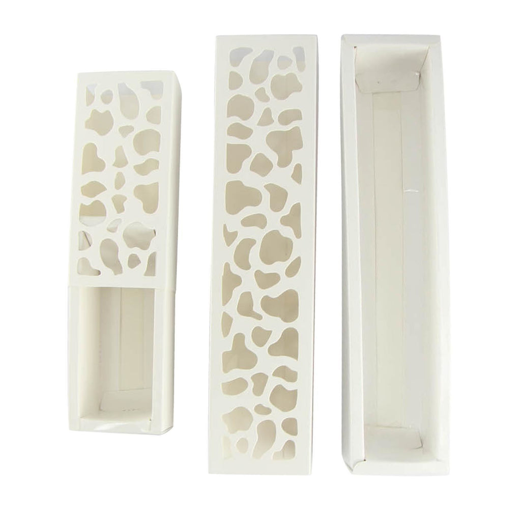 White Cut Out Macaron Boxes