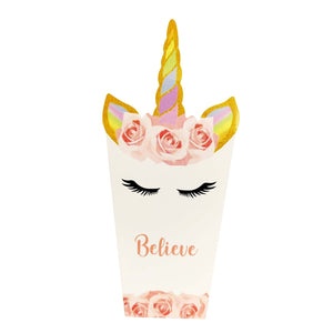 12x Unicorn Theme Party Favour and Popcorn Boxes