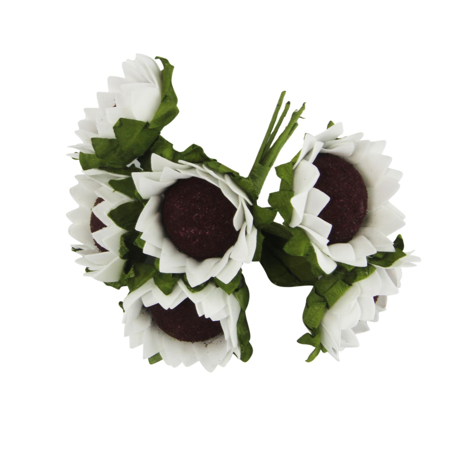 Bunches of 6 Small Foam Sunflowers