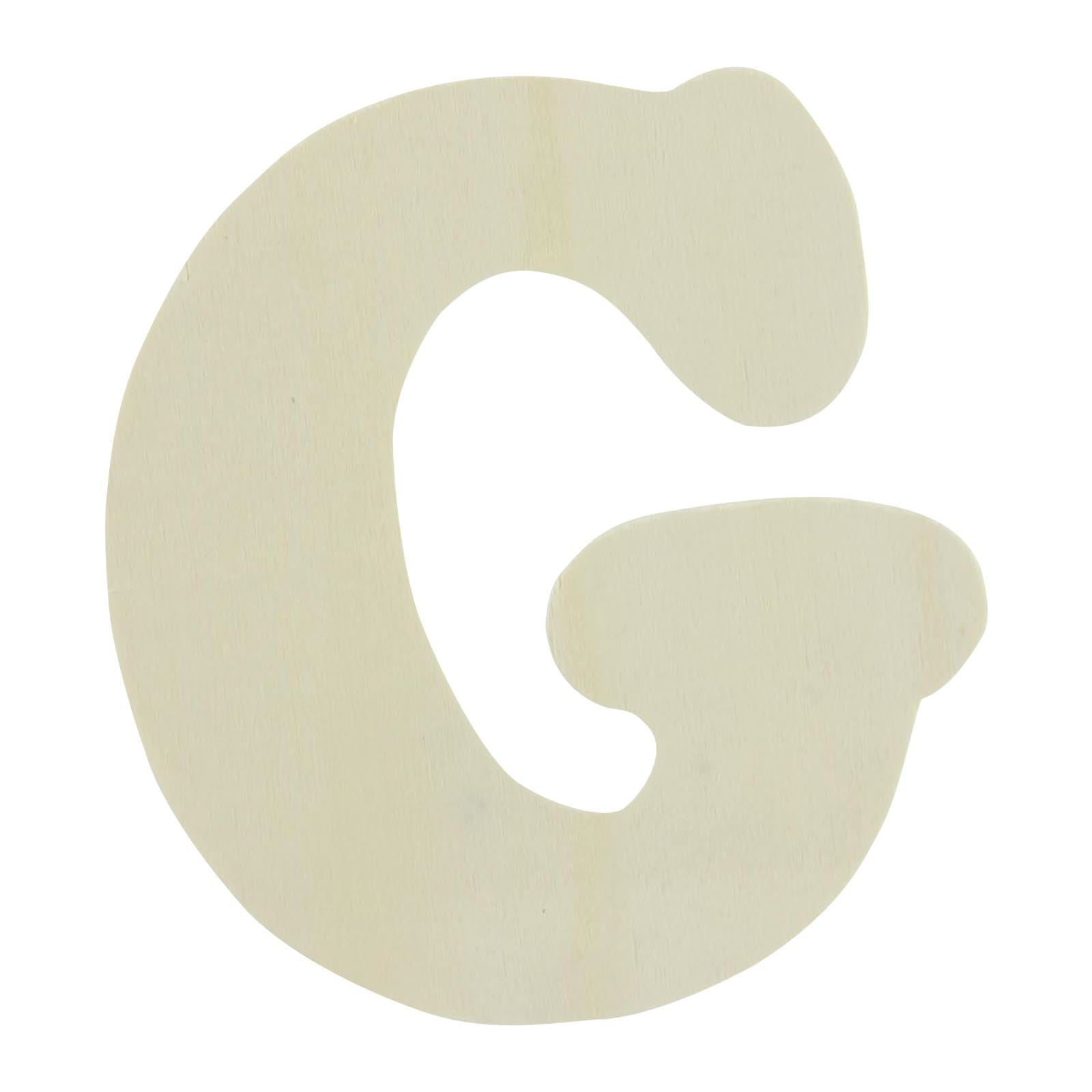 Large Natural Wood Flat Alphabets