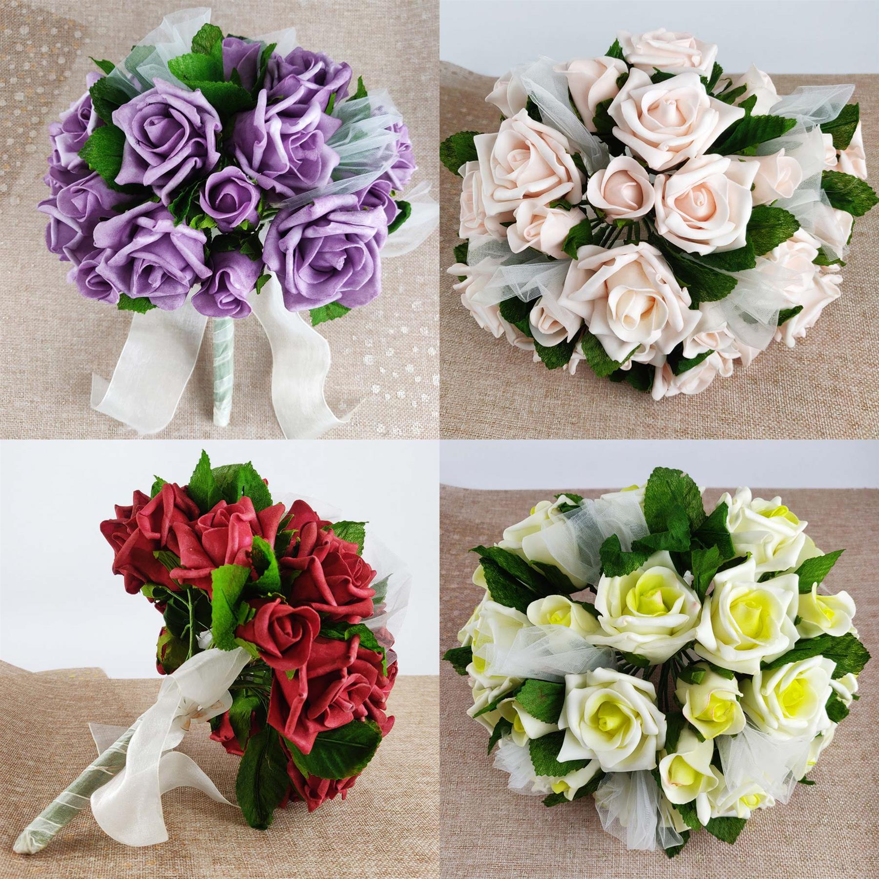 Shabby Chic Rose Voile Bouquet