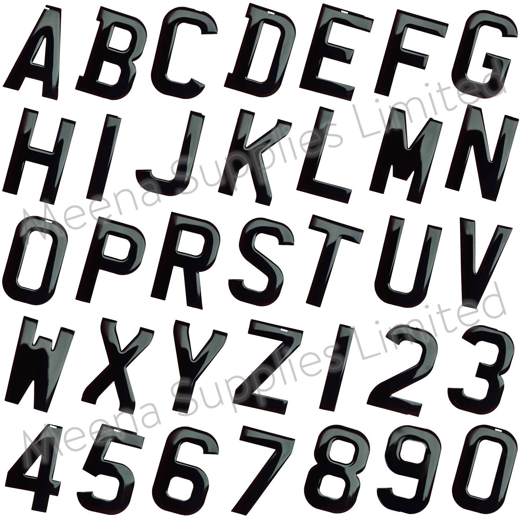 Wholesale Number Plate Letters - 3D 4D Gel & Acrylic Digits 3mm 5mm