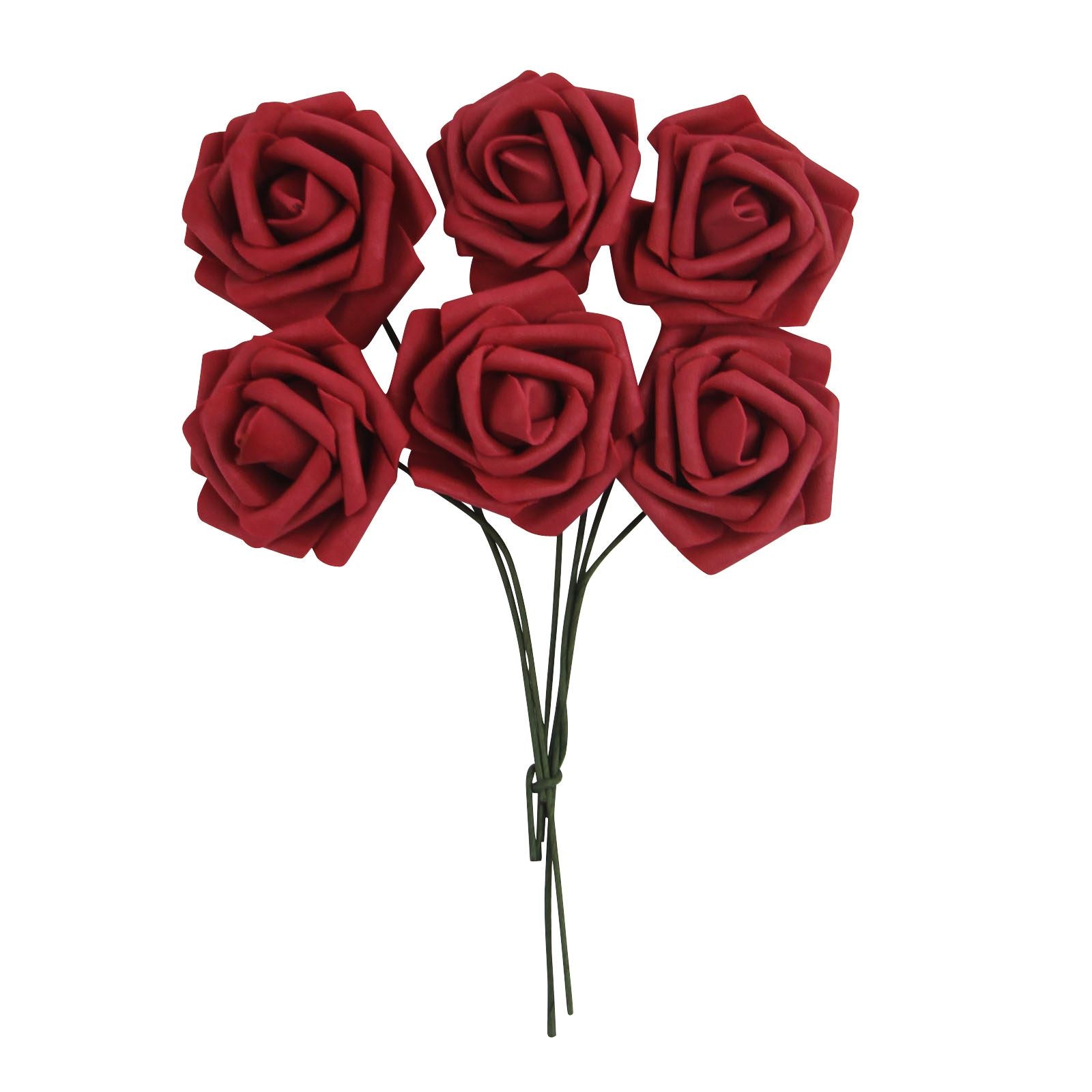 Colourfast Foam Roses - 6 Bunches - Regular