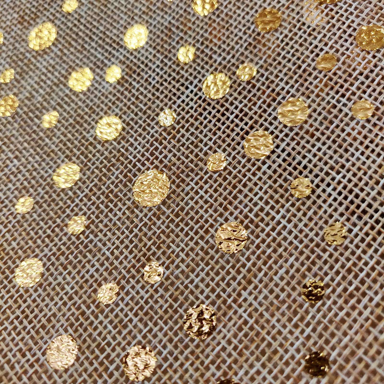 Natural Hessian Fabric Roll with Foil Stamp