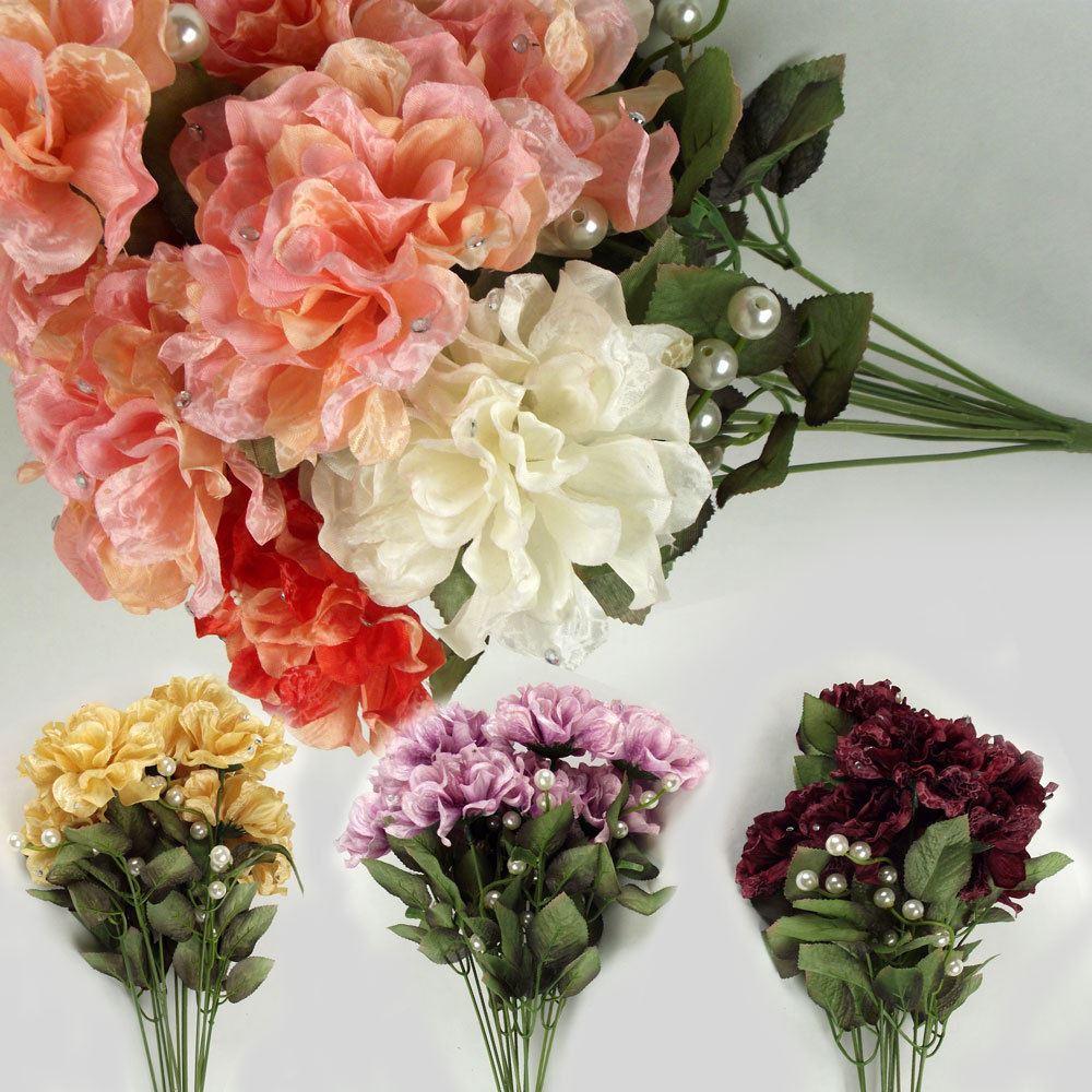 Large Pearl and Diamante Carnation Bouquet