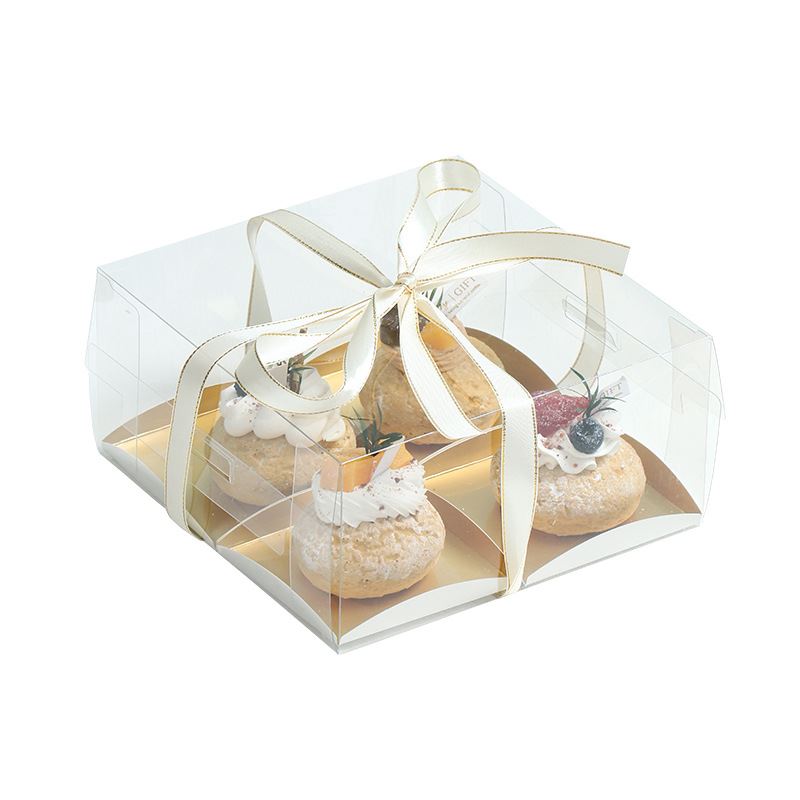 Partitioned Transparent Cake and Goodie Boxes - Clear Acetate Cake Bake Bread Packaging