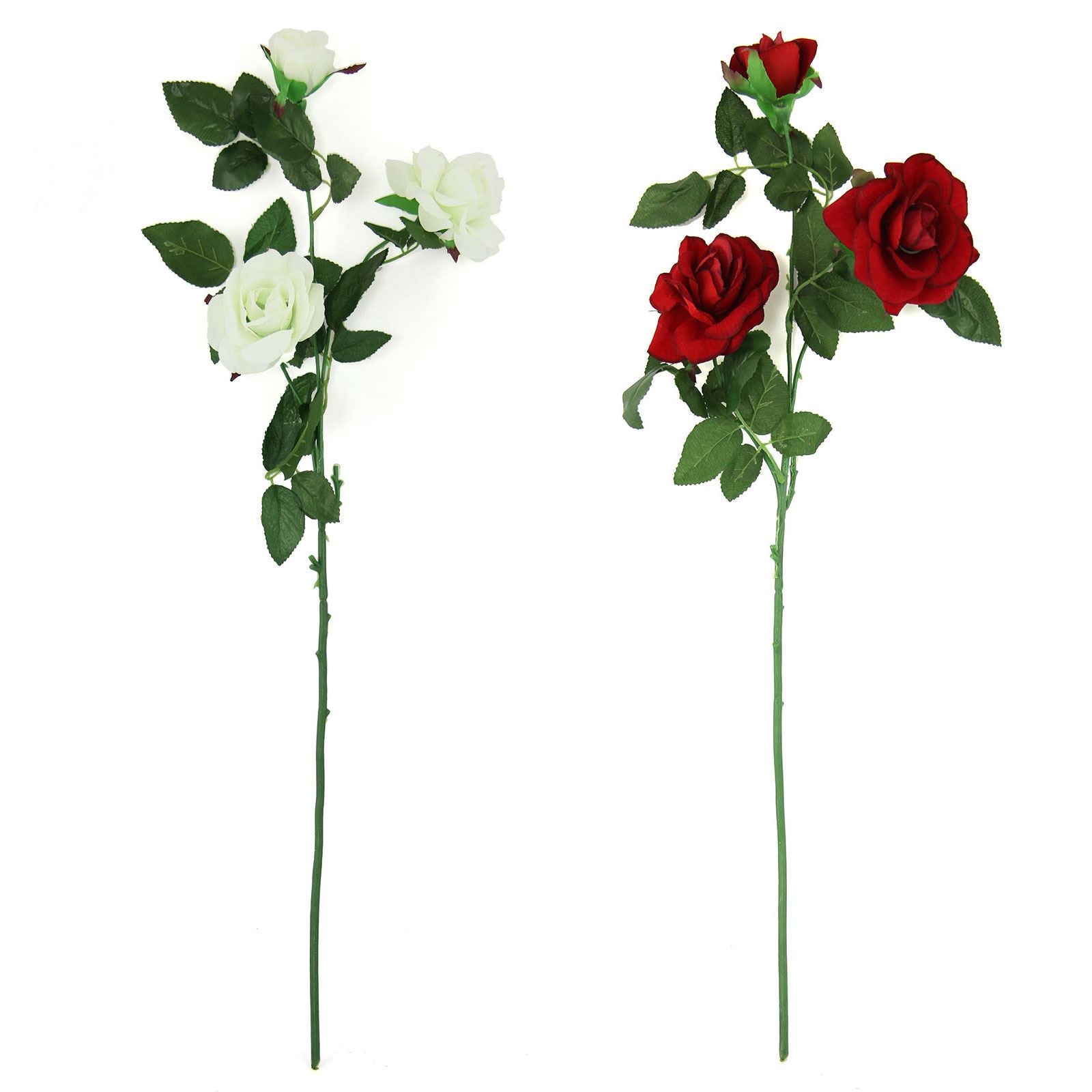 3 Head Eco Velvet Rose Spray