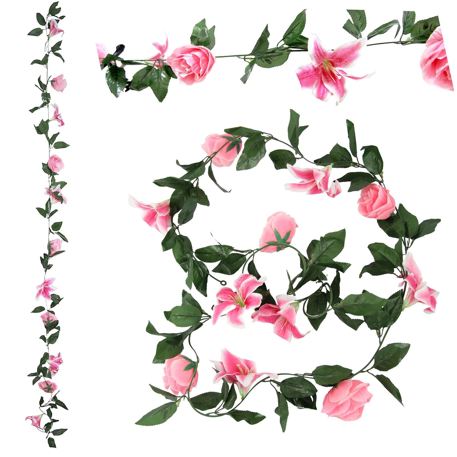 Rose and Lily Flower Garland