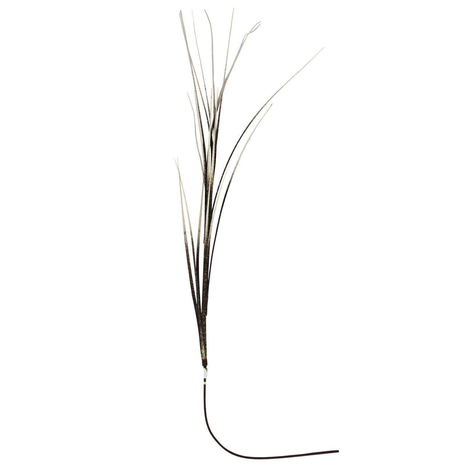 Flocked Textured Onion Grass Spray - Brown