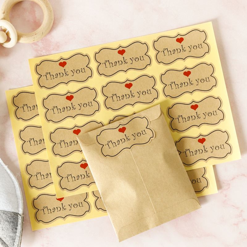 Sticker Sheets - Kraft Paper Scalloped Vintage