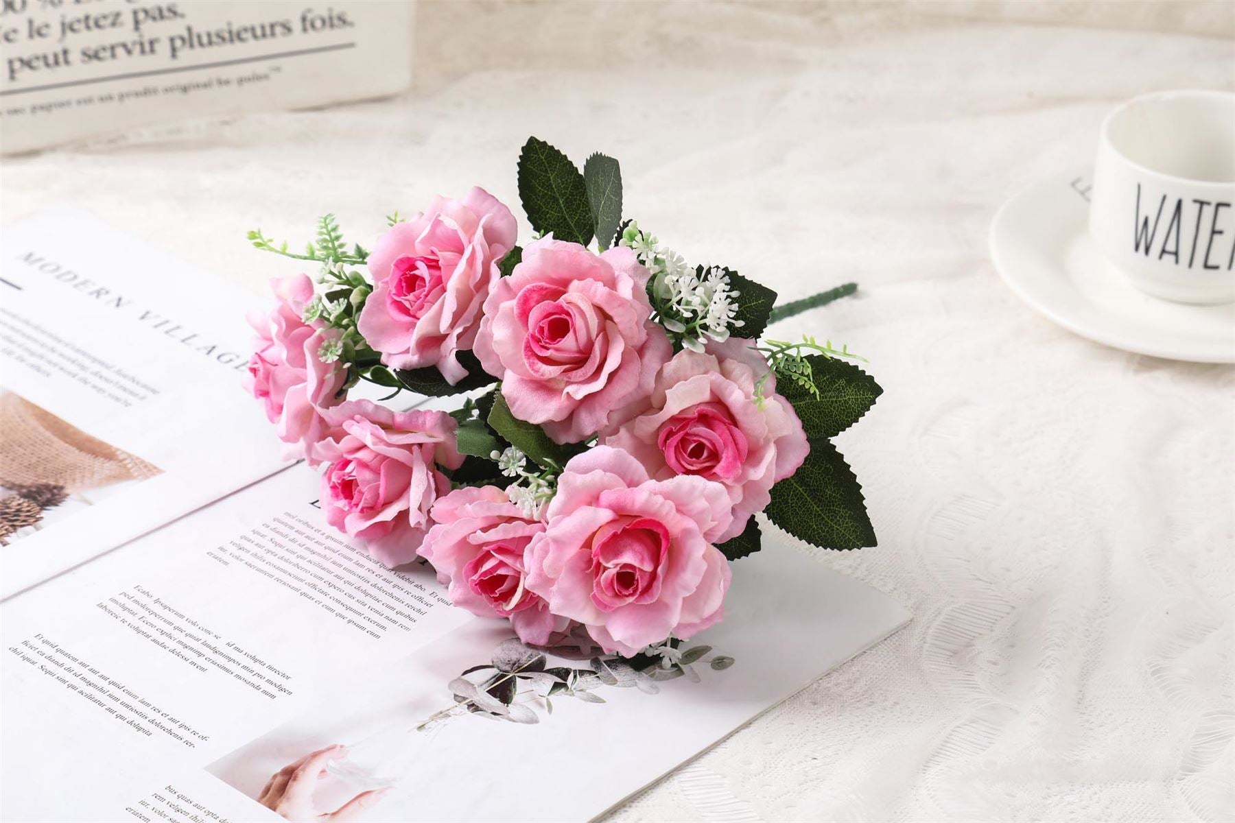 Bunch of 7 Premium Medium Open Rose Bouquet