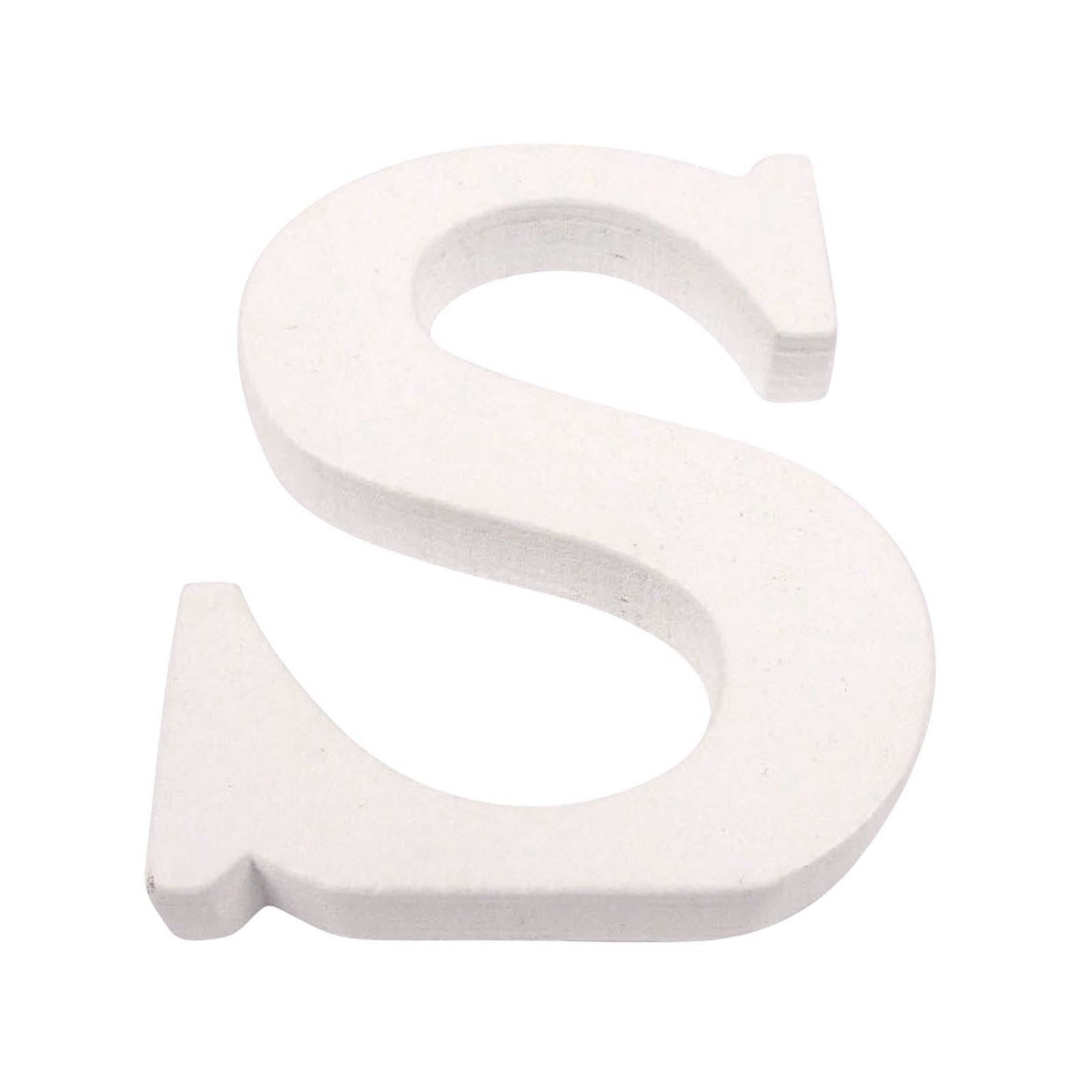 8cm White Painted Wooden Numbers and Alphabets