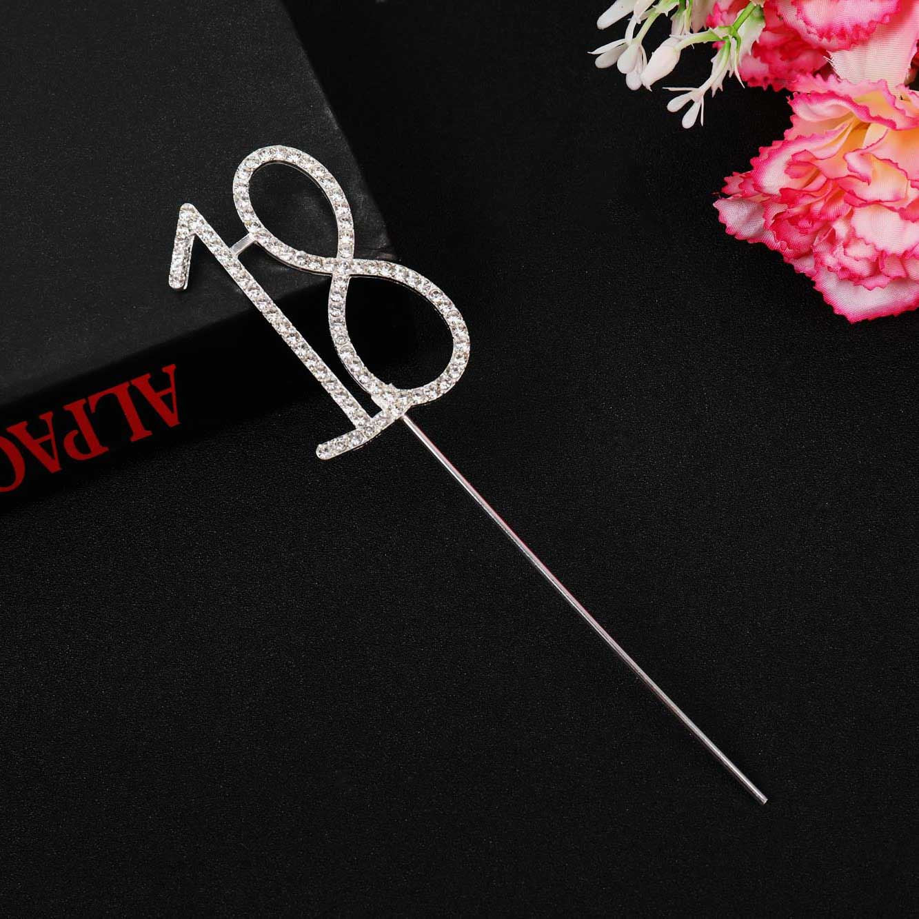 Premium Metal Diamante Number Cake Toppers