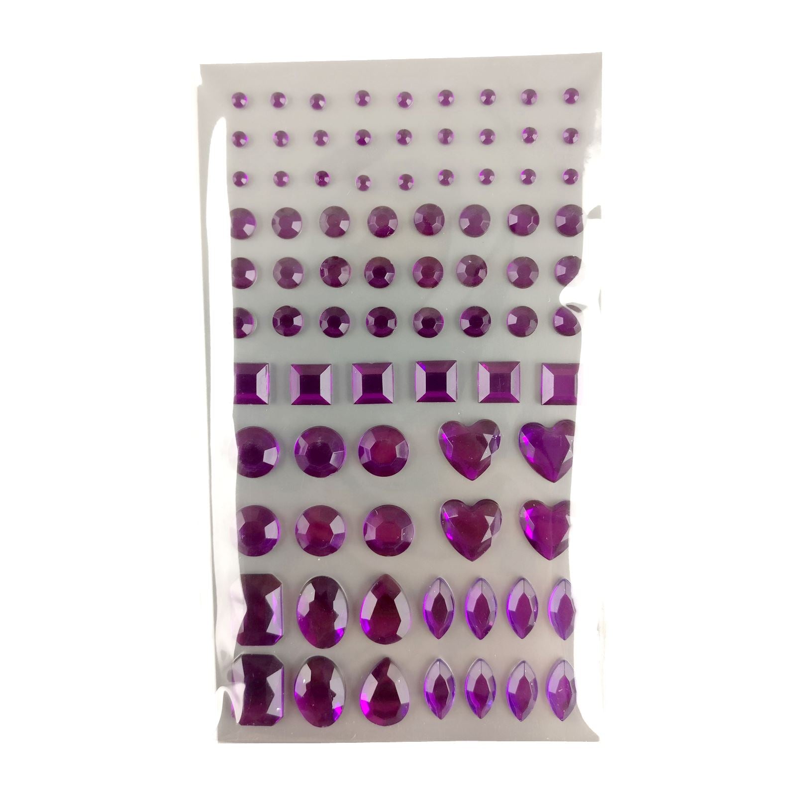 Packs of Multicolour Face Gems