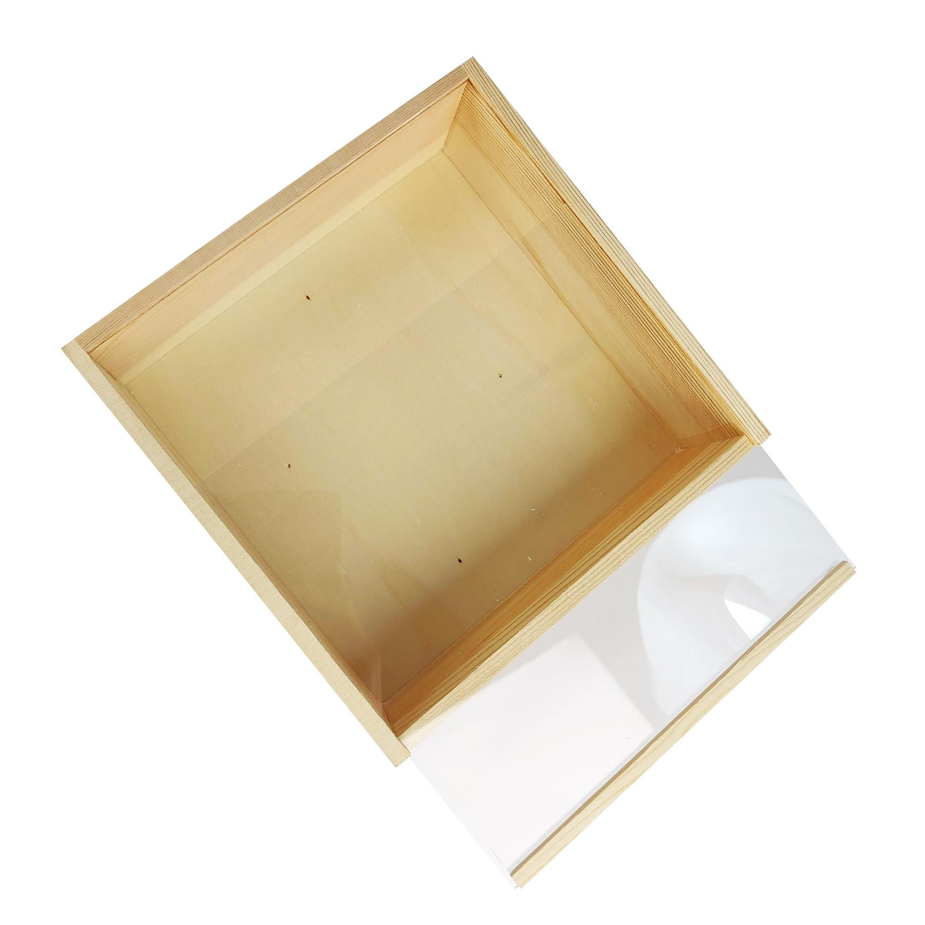 Natural Wooden Display Boxes with Clear Lid