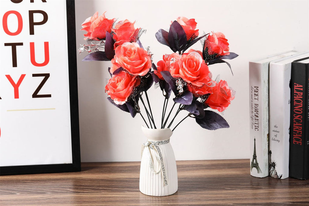 Large 12 Head Bling Glitter Vivid Bouquet