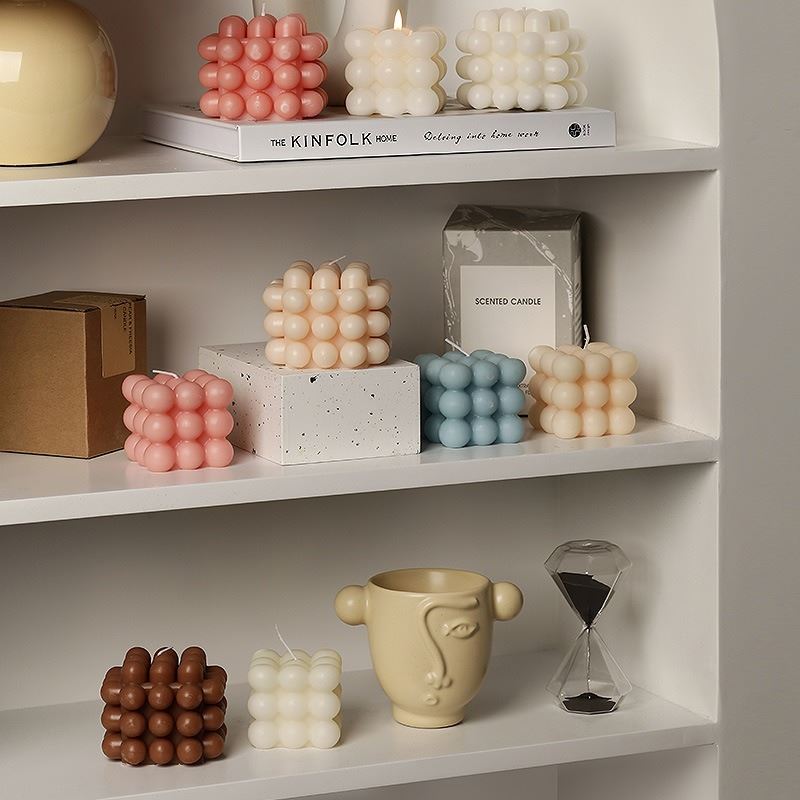 2x Scented Cube Bubble Candles