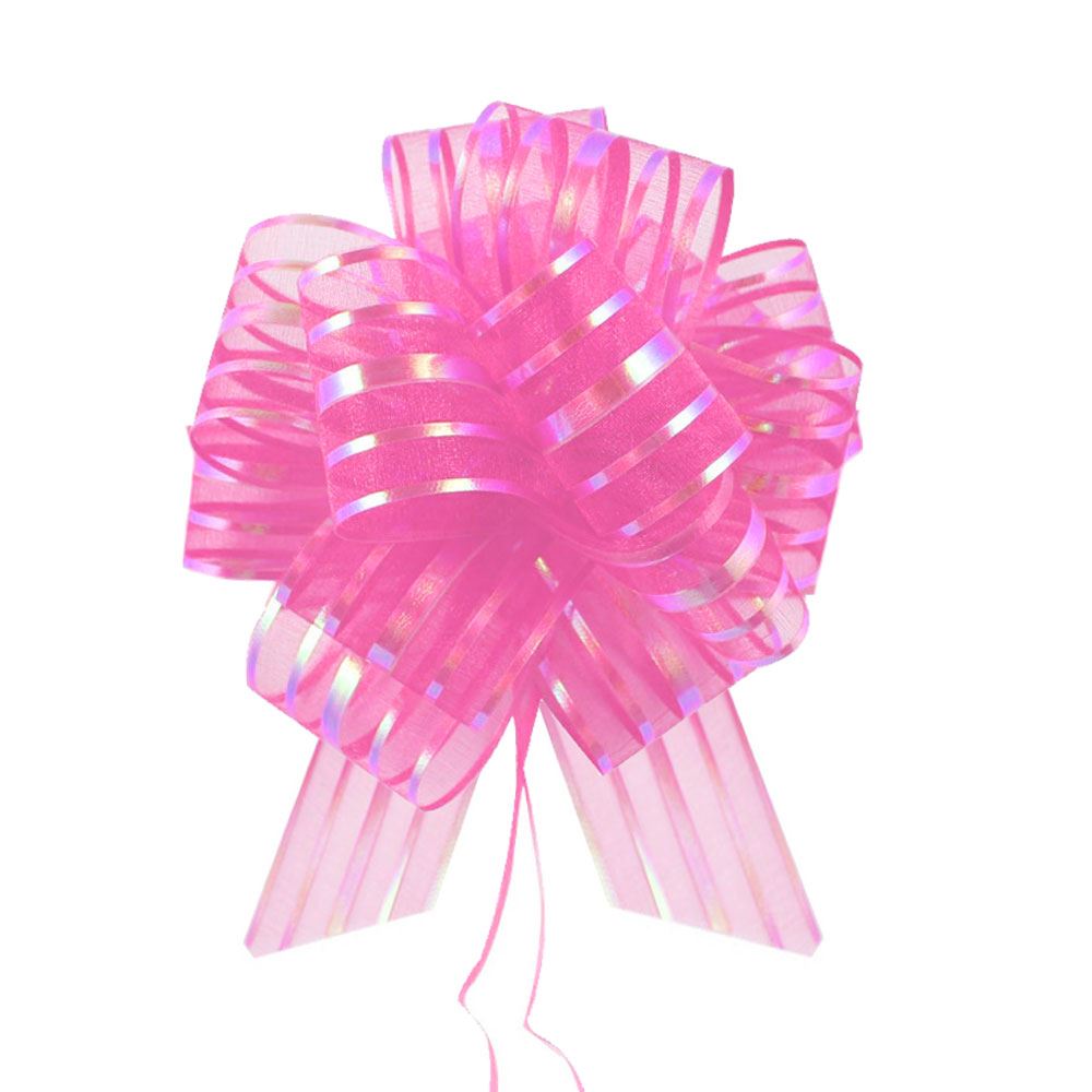 Premium 50mm Organza Stripe Pull Bows