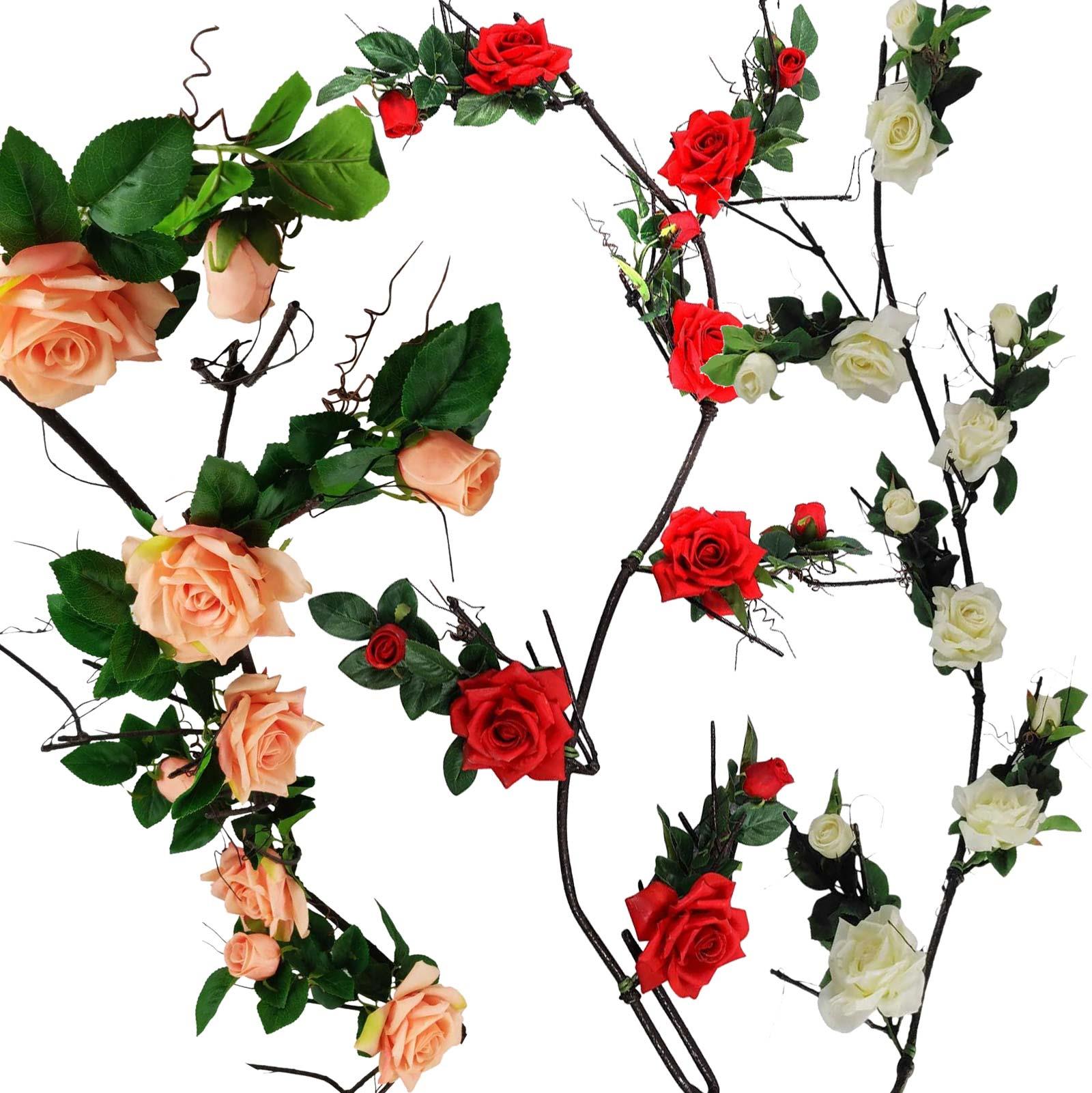 Rustic Branch Rose Garland
