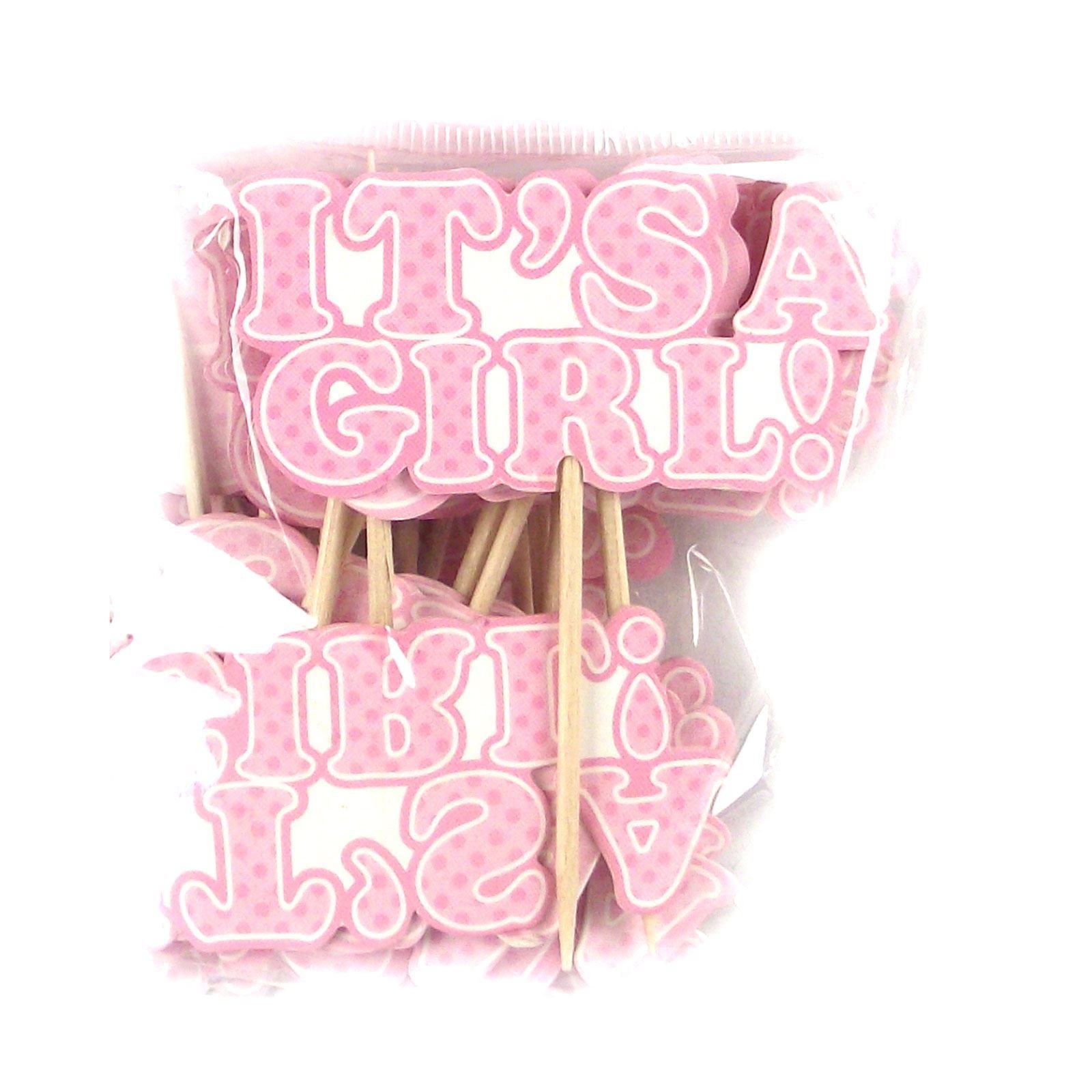 Party, Loveheart & 'Its A Girl' Cupcake Toppers