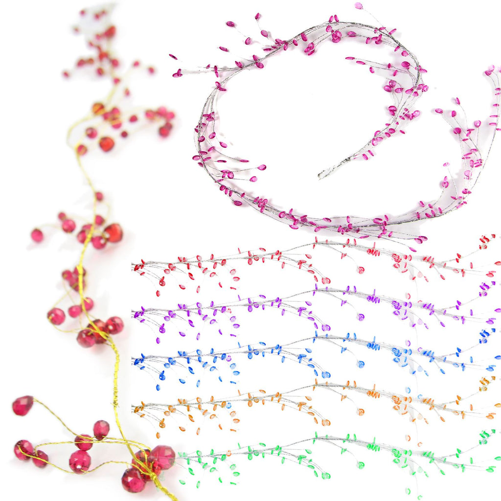 130cm Branching Coloured Crystal Garland