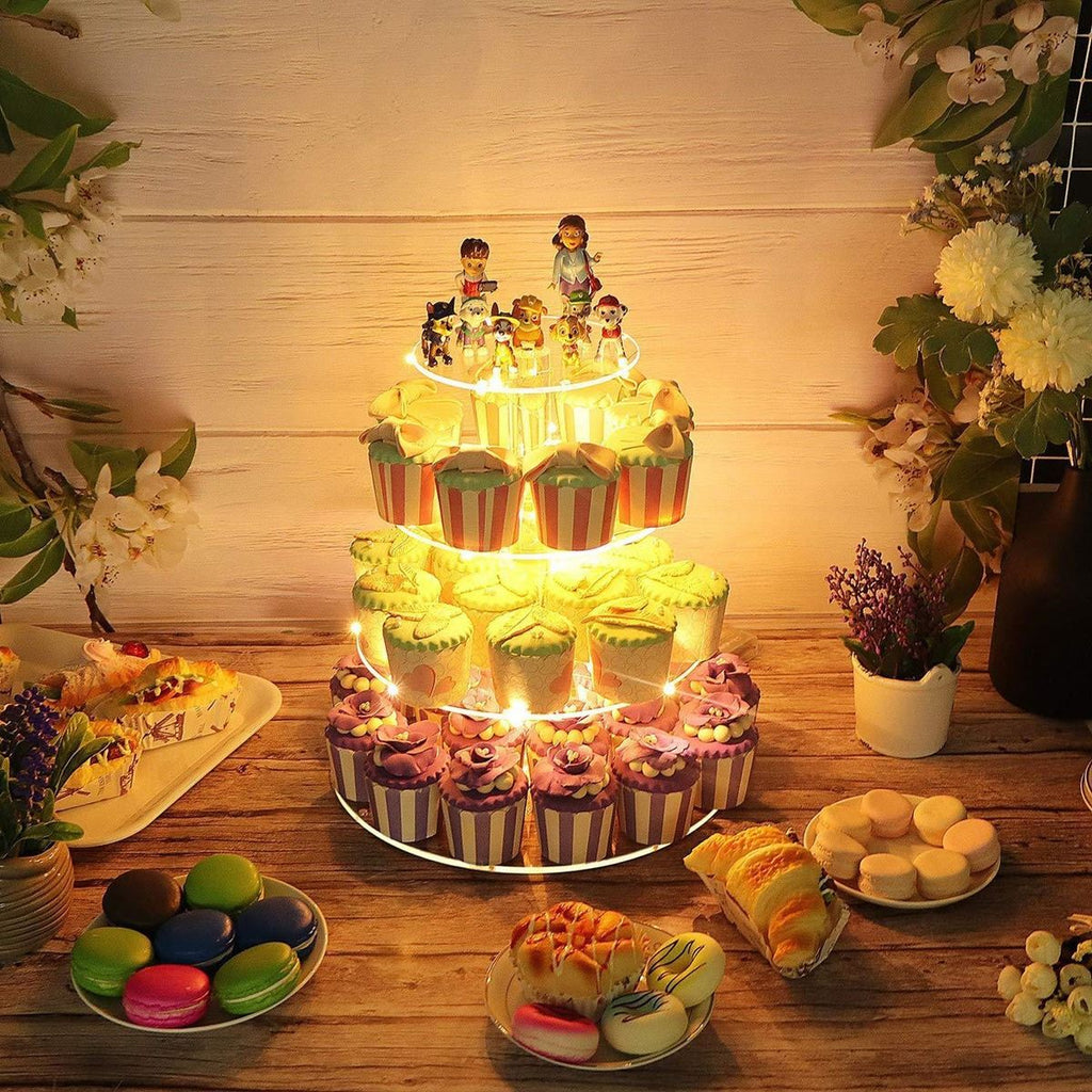 LED Acrylic Cake Stand - 4 Tier