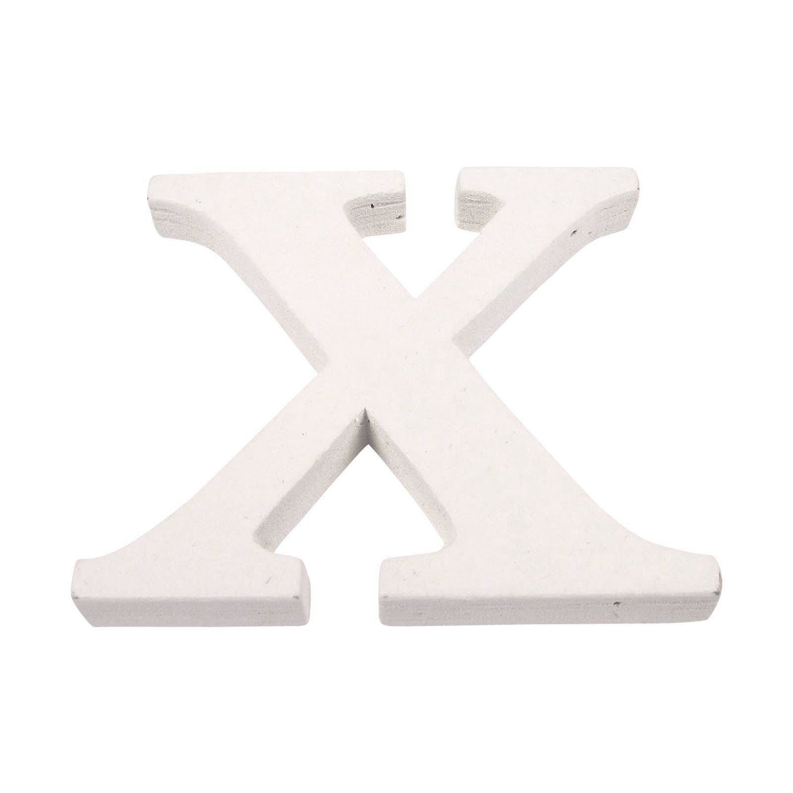 8cm White Painted Wooden Numbers and Alphabets