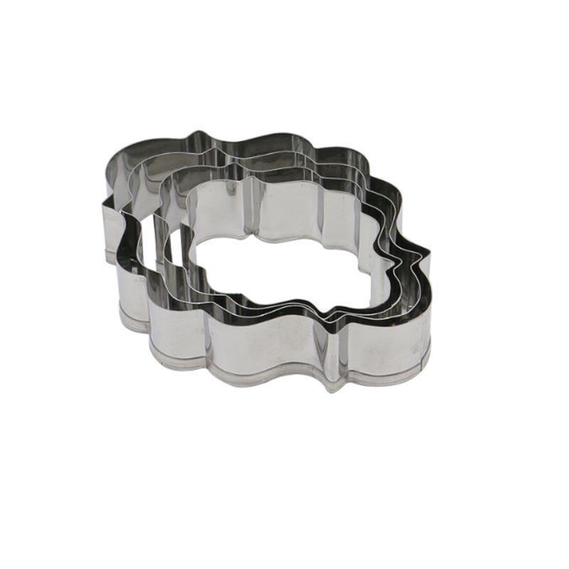 Set of 4 Plaque Frame Stainless Steel Cookie Cutters
