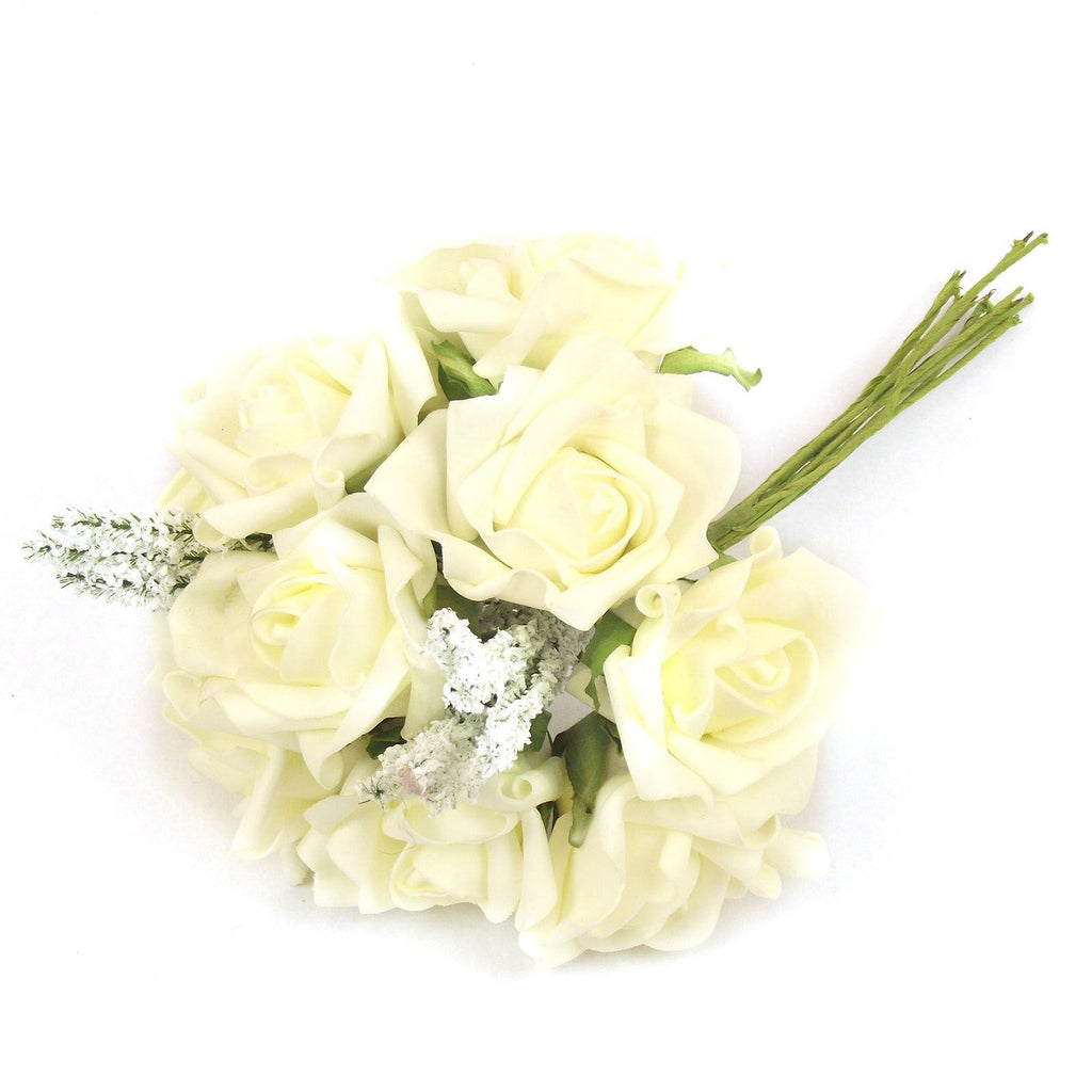 10 Foam Roses With or Without Glitter