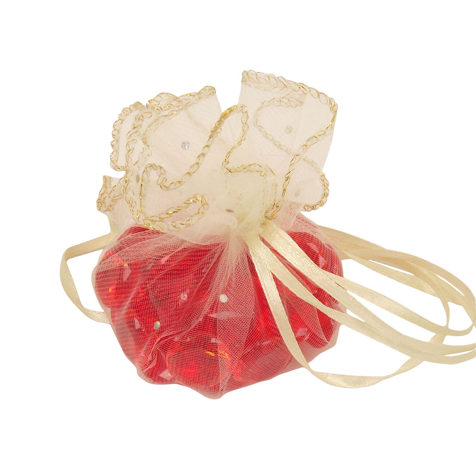 25x Organza Ruffle Pouches