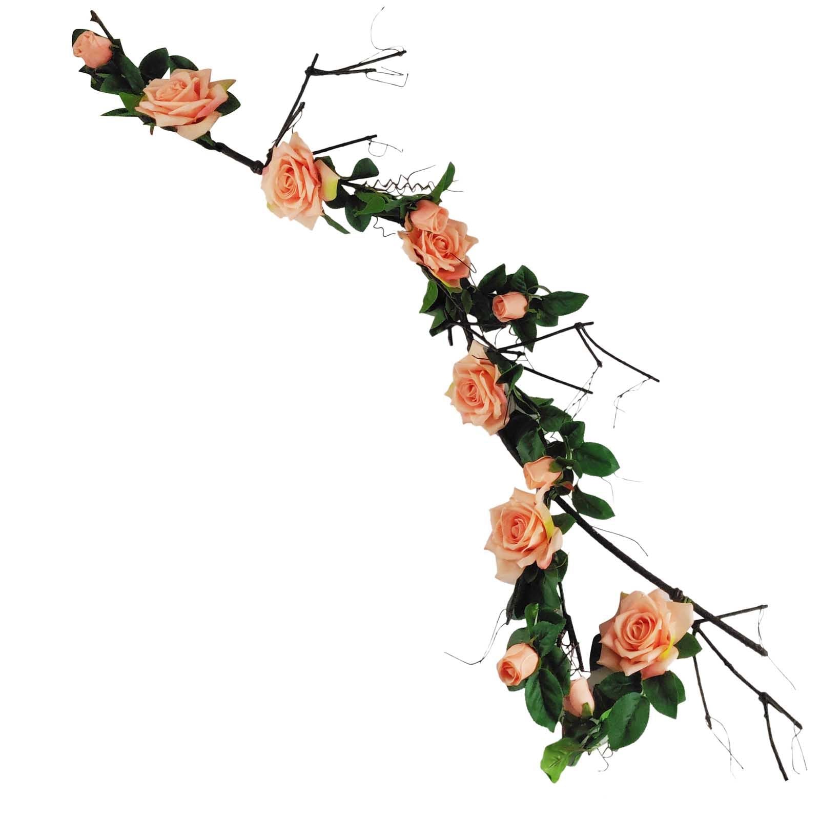 Rustic Branch Rose Garland
