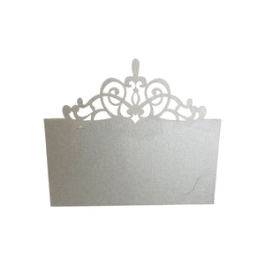 Laser Cut Filigree Crown Place Cards