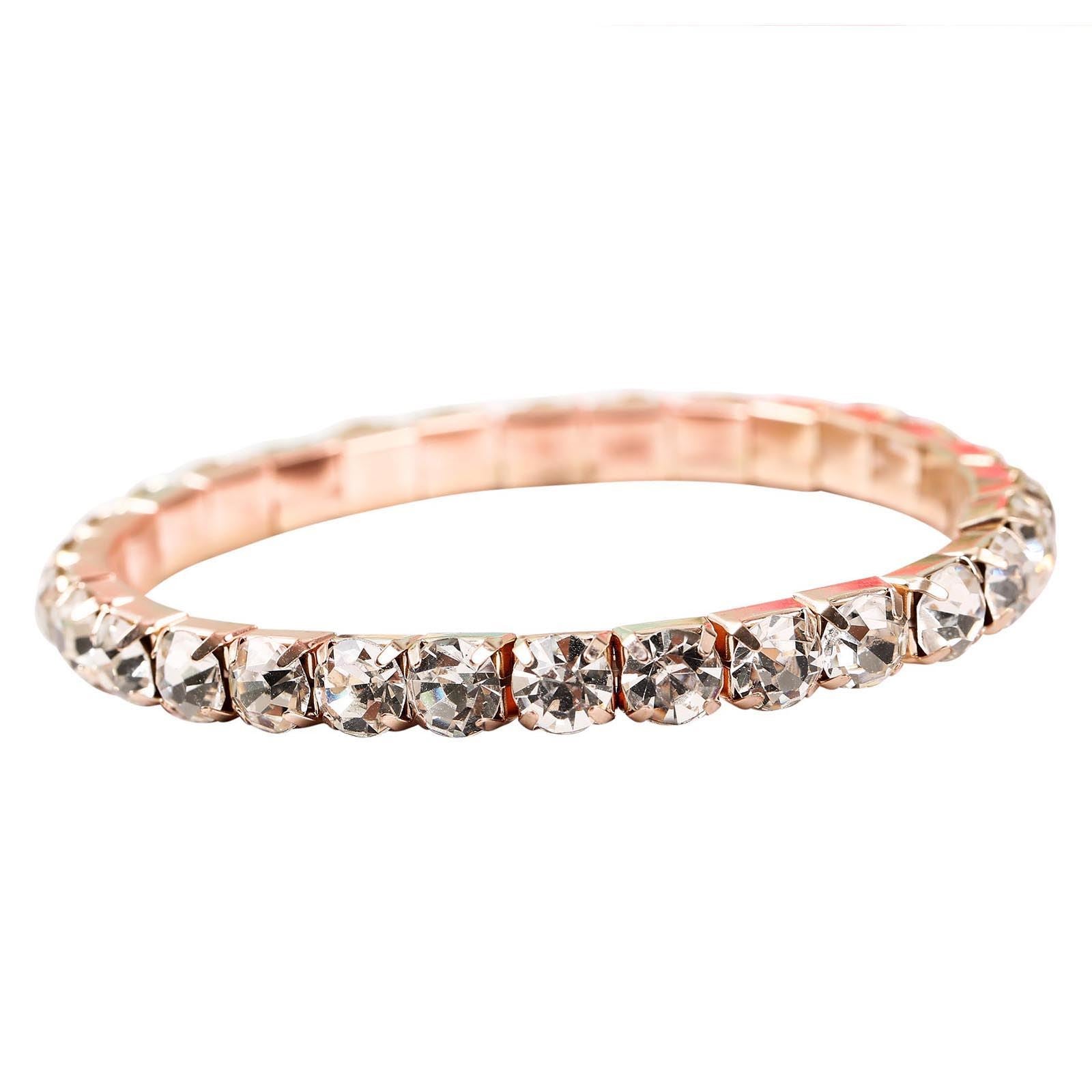 Elasticated Corsage Rhinestone Bracelet