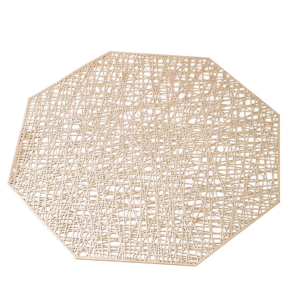 Pair of Wipeable Rubber Metallic Doilies