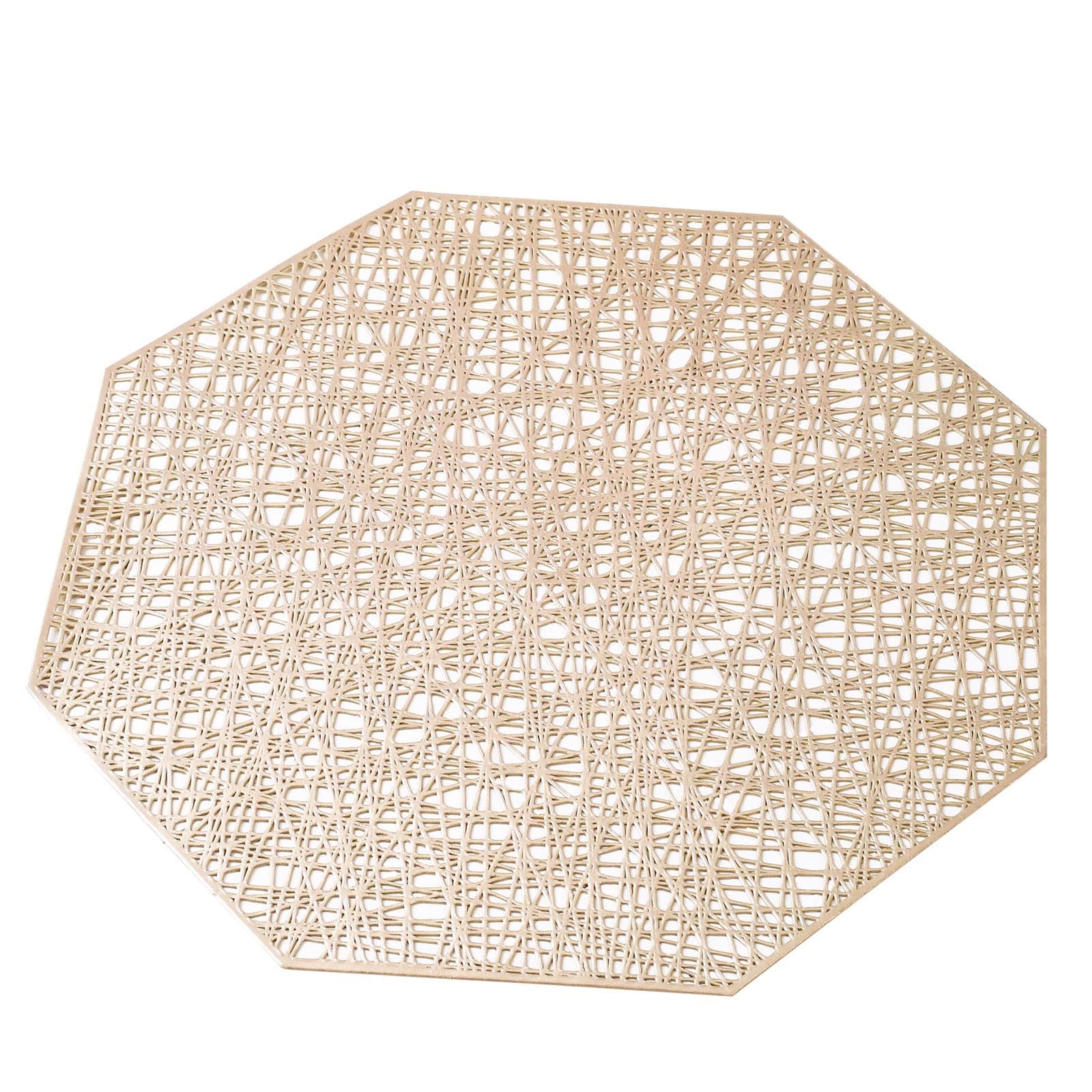 Pair of Wipeable Rubber Metallic Doilies