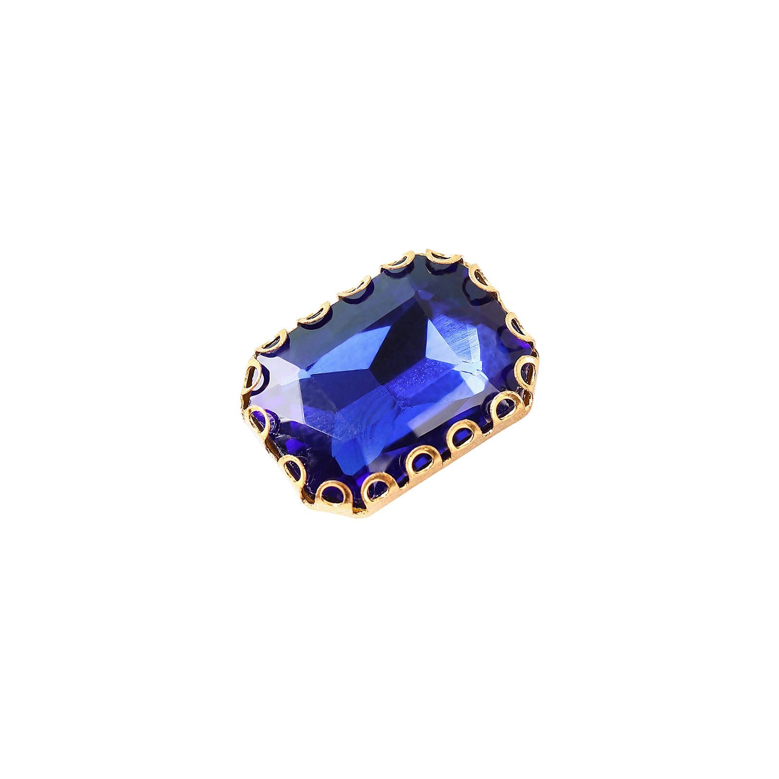 Coloured Large Rectangular Rhinestones in Setting
