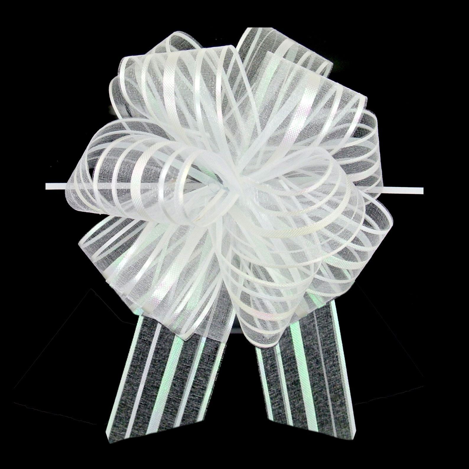 Premium 50mm Organza Stripe Pull Bows