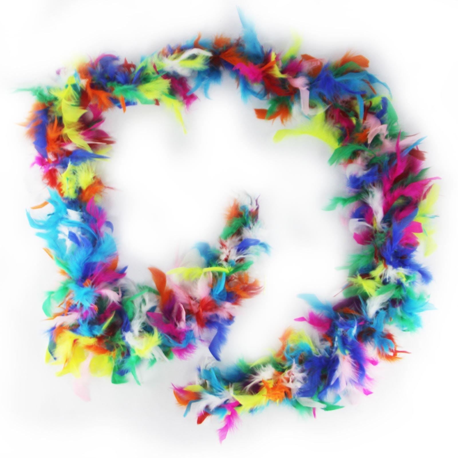 Deluxe Multicolour Rainbow Feather Boa