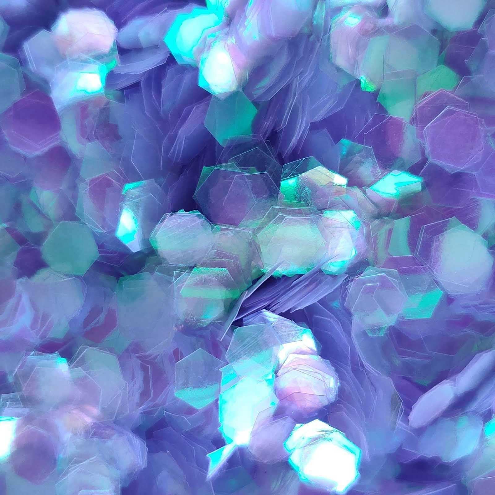Glitter Elements - Iridescent Lavender - 4mm Hex