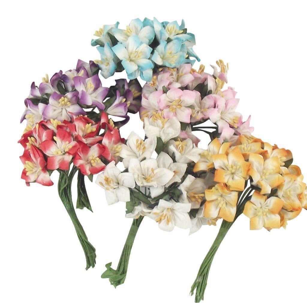 Bunch of 12 Mini Paper Star Flowers