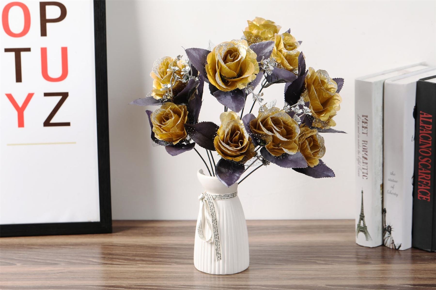 Large 12 Head Bling Glitter Vivid Bouquet