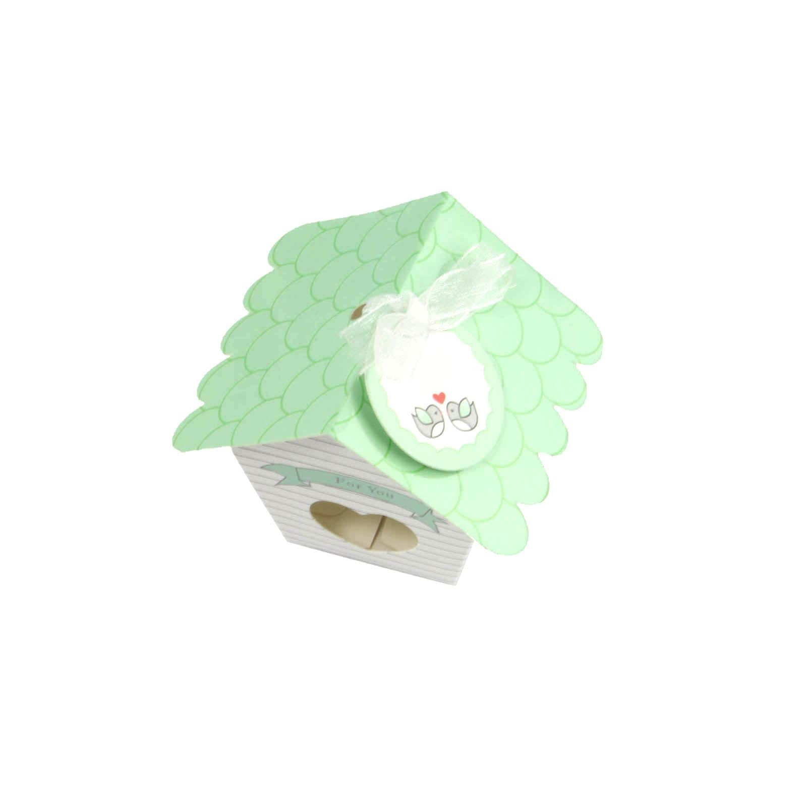 Green Bird House Favour Box