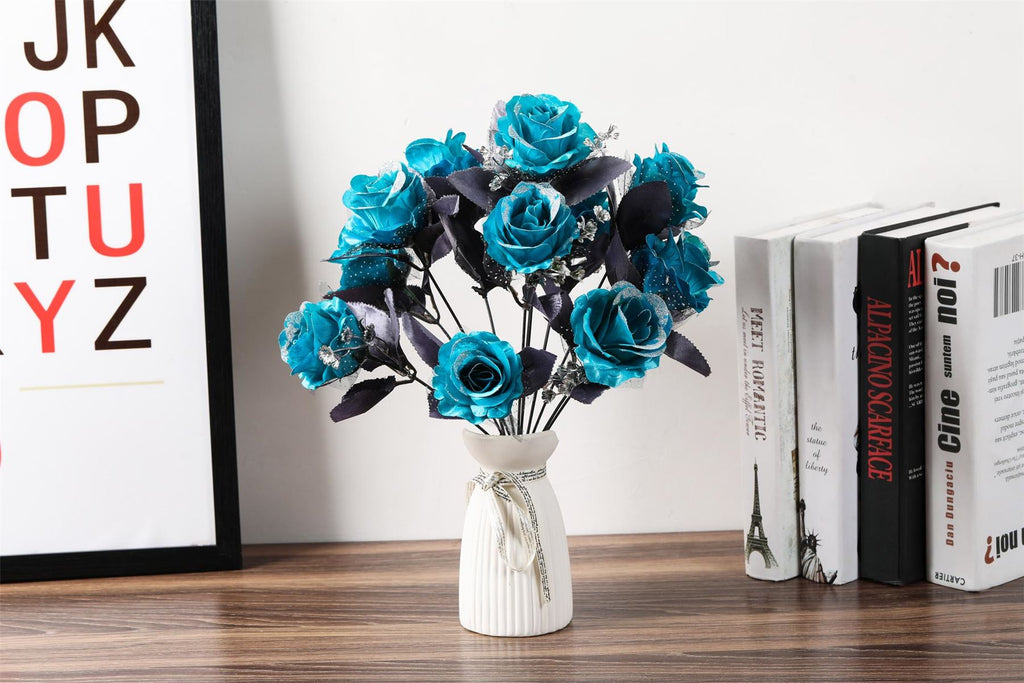 Large 12 Head Bling Glitter Vivid Bouquet