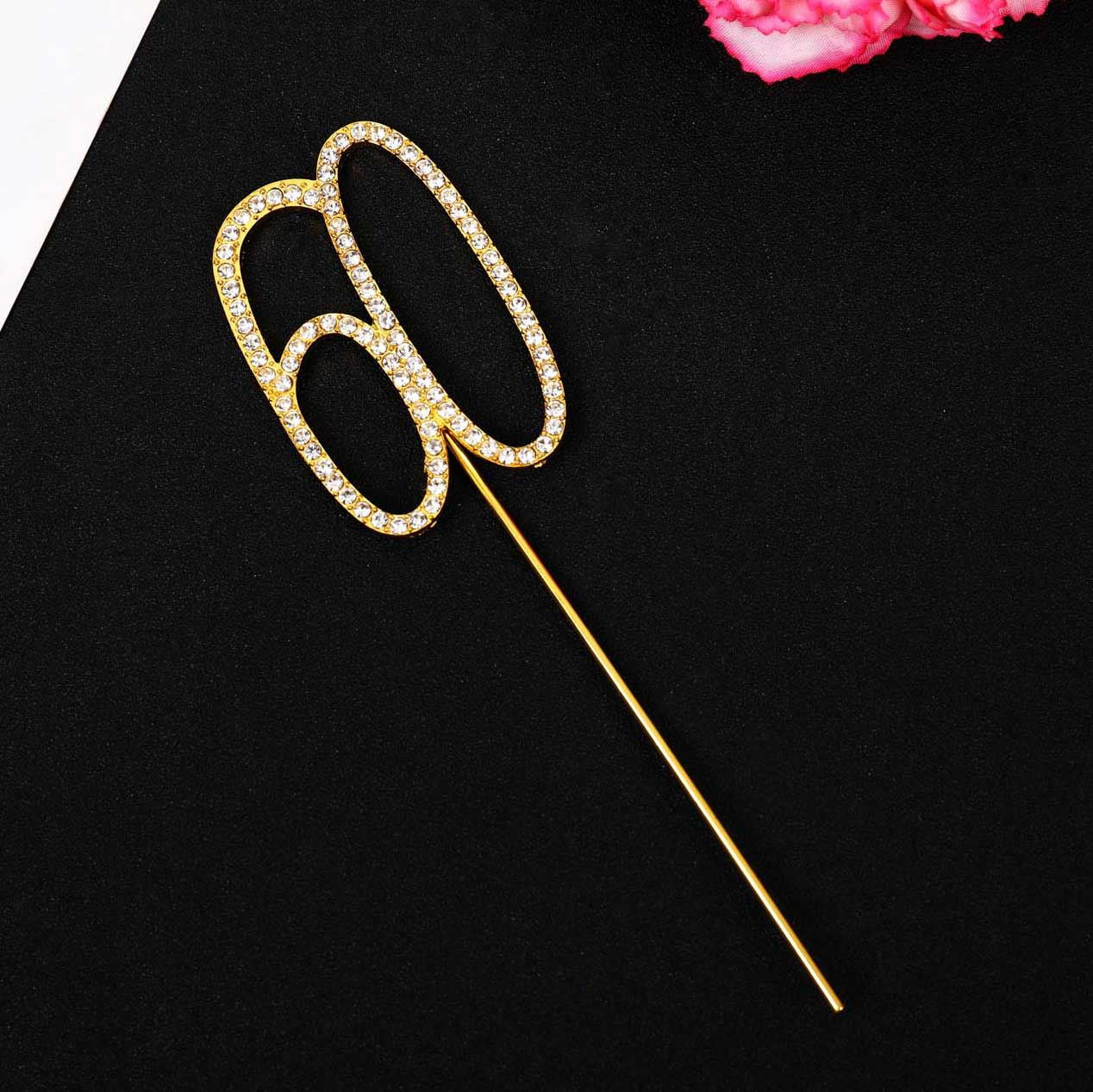 Premium Metal Diamante Number Cake Toppers