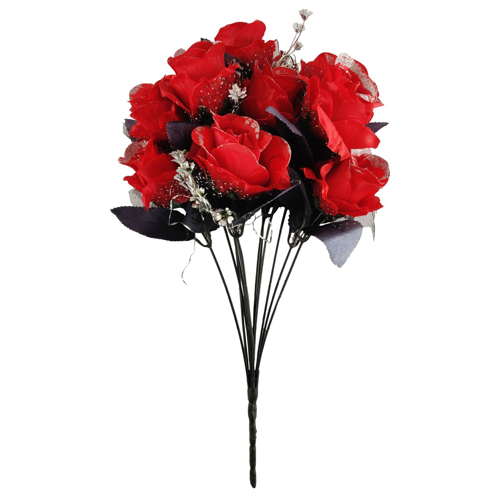 Large 12 Head Bling Glitter Vivid Bouquet