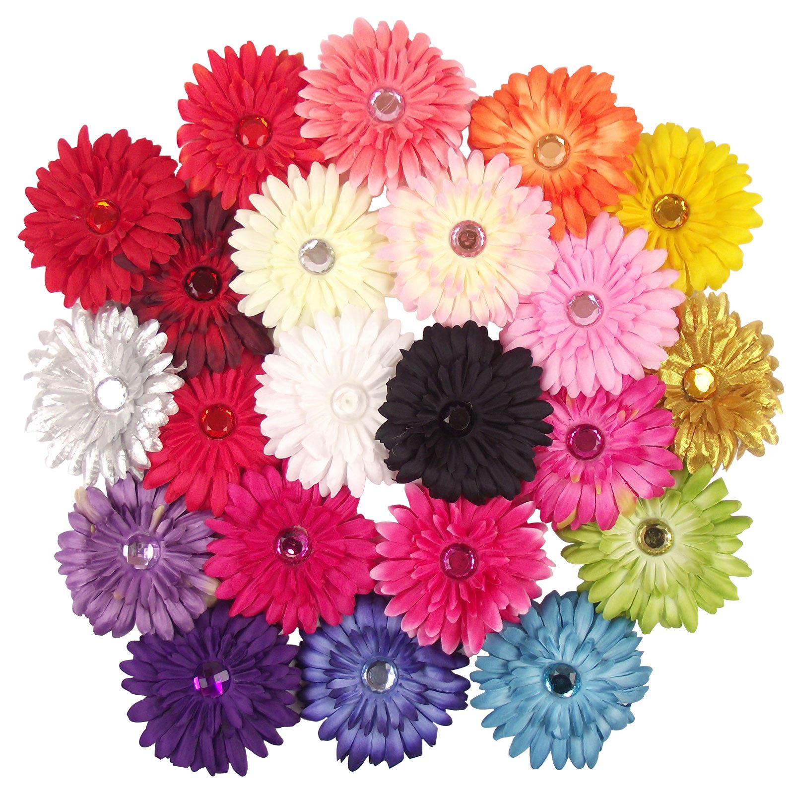 3-in-1 Gerbera Hair Clip Pin Badge